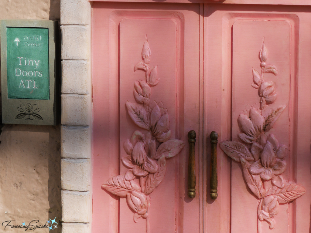 Tiny Door Atlanta Botanical Garden - Closeup of Door Panel Carving  @FanningSparks