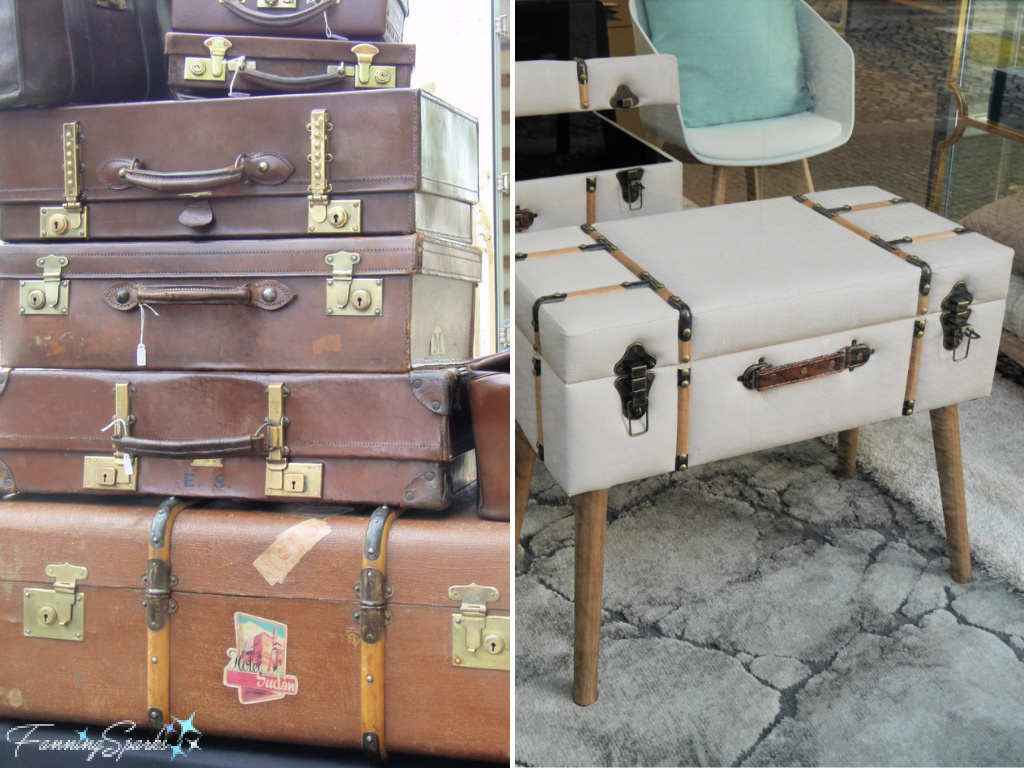 Vintage Leather Luggage Inspired Coffee Table  @FanningSparks